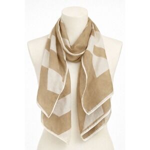 Vera Neumann Diagonal Stripe Silk Blend Square Vintage Scarf